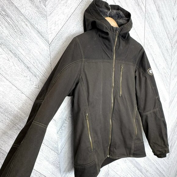 KUHL The Law Fleece Lined Hoody Jacket Mens Small Dark Brown Espresso Outdoor - Picture 3 of 9